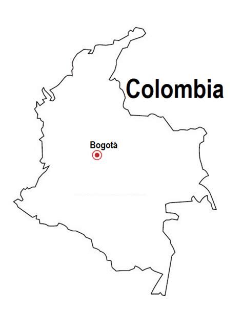 mapa de colombia para dibujar